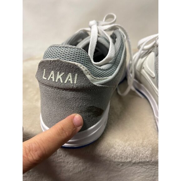 Lakai Telford Low Mens Skate Shoes Size 12 Gray & White Suede & Mesh *Read - Picture 8 of 15